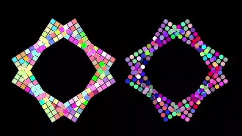 Blinking geometric shapes. Stock Footage 309277495