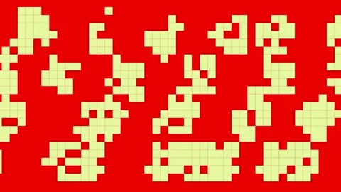 Blinking geometric shapes. 스톡 동영상 330498271