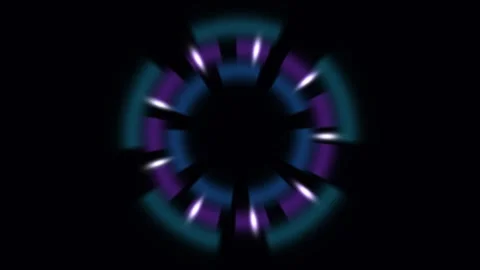 Blinking Glitter Halo Loop Blinking Glitter Halo with Sparkling Effe 動画素材 343386257