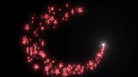 Blinking Glitter Heart Shape Particles Red Glittering Transition Loop 4K Video stock 339715095