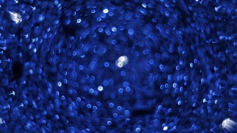 Blinking, glittering and sparkling blue bokeh lights inside the New Year or Vidéo 122413466