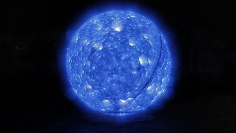 Blinking, glittering and sparkling blue bokeh lights of the New Year or Vidéo 123615447