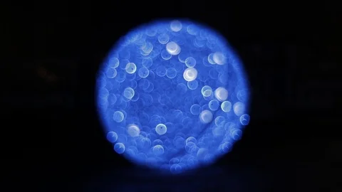 Blinking, glittering and sparkling blue bokeh lights of the New Year or Vidéo 125679473