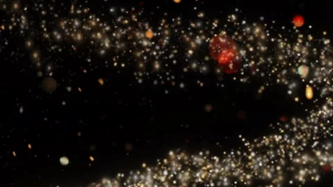 Blinking Golden Dust Floating Spiral Magic Circular Motion 4K Overlay Stock Footage 289914400