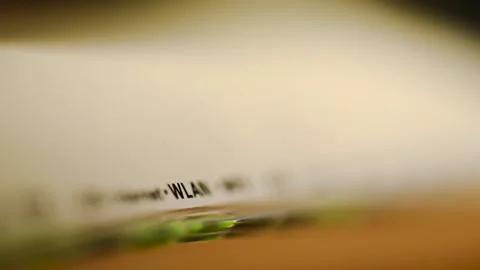 Blinking green led lights on home wifi modem Stock Footage 140118841