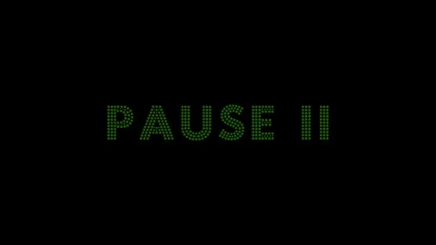 Blinking green pause symbol on retro screen display Stock Footage 325918902