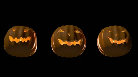 Blinking Halloween Pumpkins - Camera 1 Stock Footage 41515923