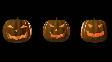 Blinking Halloween Pumpkins - Camera 2 Video stock 41516026