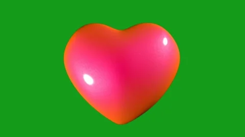 Blinking heart motion graphics with green screen background Stock Footage 129082983