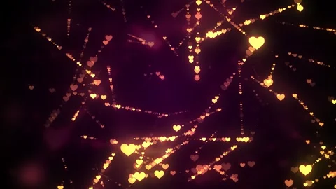 Blinking Hearts Floating Background 库存影片 348021001