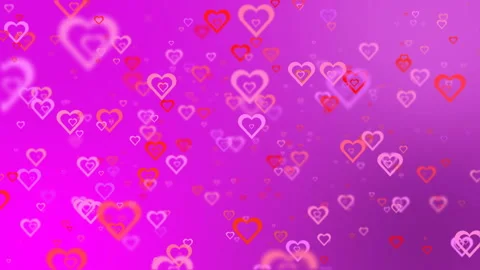 Blinking hearts on a pink background. Romantic background. Vídeos de archivo 98219288
