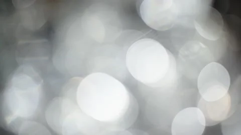 Blinking Holiday Light Bokeh in Black and White Stock Footage 235736403