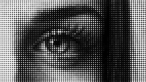 Blinking Human Eye Halftone Animation Loop Stock Footage 311081190
