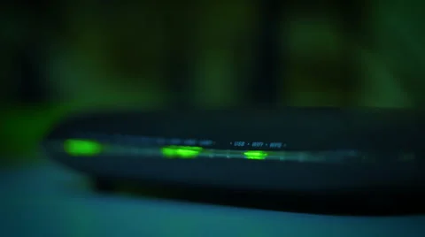 Blinking indicators of wireless internet network wi-fi router 4k UHD (3840x2160) Stock Footage 65055953
