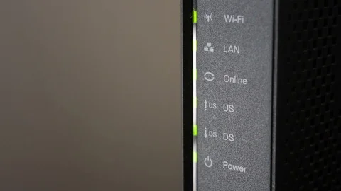 Blinking Internet modem Stock Footage 94681877