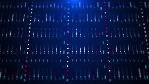 Blinking LED Lights of Server Computer Servers in a cloud data storage center Stock Footage 312004835