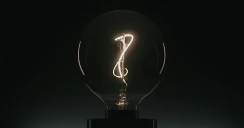 Blinking light bulb. Creativity concept. Video stock 327043173