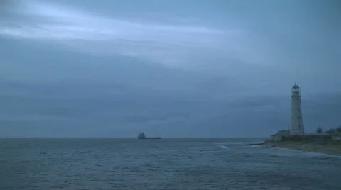 Blinking lighthouse Video stock 1048403