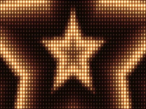 Blinking Lights Board Star Loop Background Stock Footage 79920843