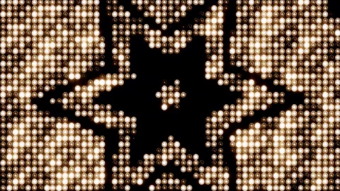 Blinking Lights Board Star Loop Background Animation Stock Footage 208466500