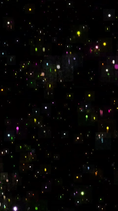 Blinking Lights in Dark Background | Abstract Motion Graphics Stock Footage 318297099