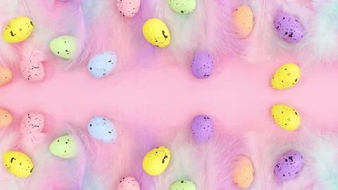 Blinking lights on Easter decoration on top and bottom. Stop motion Stock Footage 148783861