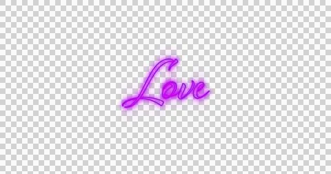Blinking Love neon billboard Stock Illustration