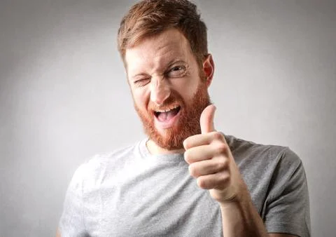 Blinking man Stock Photos