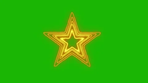 Blinking multi-layered star animation on a green screen background Video stock 329855061