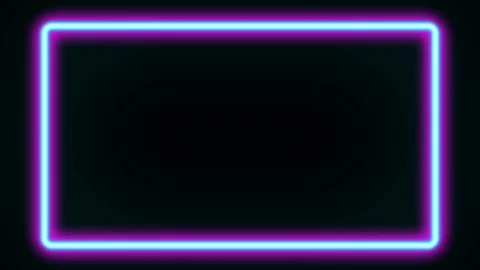 Blinking Neon Frame Animation Video stock 128441963