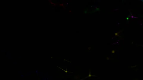 Blinking neurons. Depth of field.Network Nodes - an abstract representation of Stock Footage 94728945