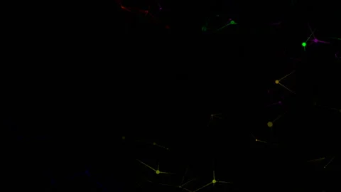 Blinking neurons.Network Nodes - an abstract representation of generic nodes of Stock Footage 94728928