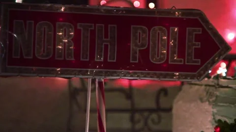 Blinking north pole christmas holiday sign 動画素材 1059890