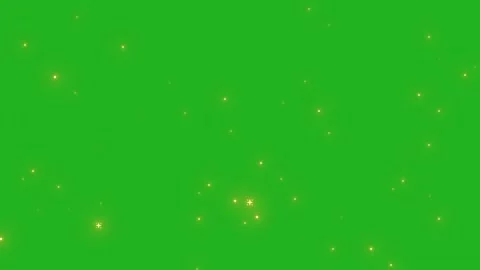 Blinking of orange colored sparks on green screen Stock Footage 313790716