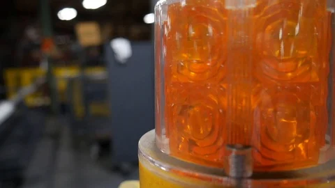 Blinking Orange Light Stock Footage 108513410