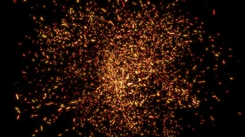 Blinking particles turbulent vortex motion. Swirl sparkles explosion background Stock Footage 119674121
