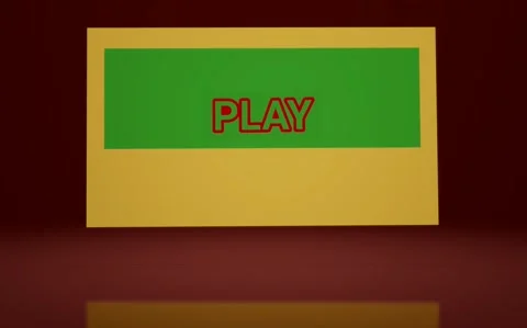 Blinking Play Text Loop Animation.Animated Play Indicator Loop on Color Backgrou Stock Footage 341701635