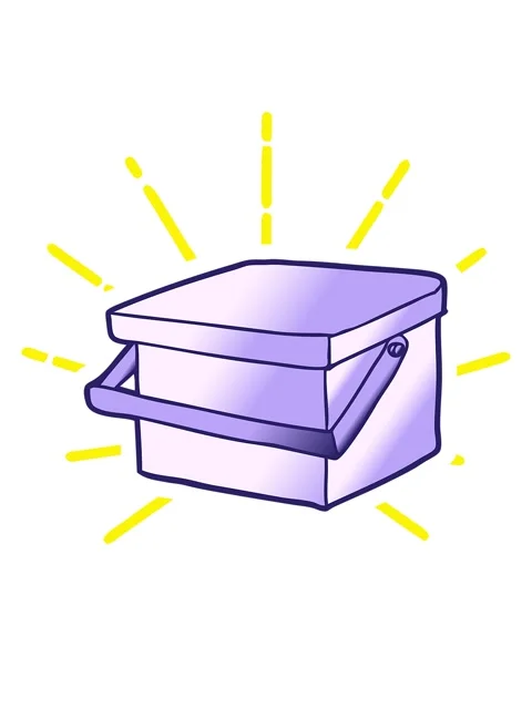 Blinking radial lines animation of cartoon tub with handle Vidéo 324062977