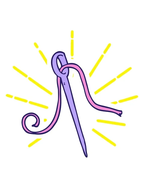 Blinking radial lines animation of cartoon doodle needle and thread Video stock 324150650