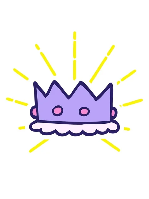 Blinking radial lines animation of cartoon doodle royal crown Stock Footage 324156104