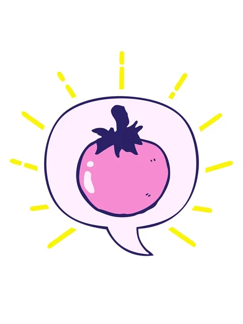 Blinking radial lines animation of cartoon tomato with speech bubble Stock Footage 324176797