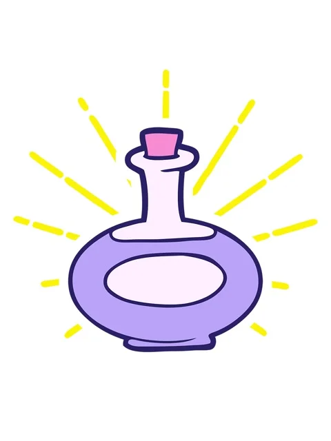 Blinking radial lines animation of cartoon perfume bottle Stock-Footage 324188041