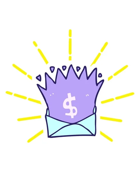 Blinking radial lines animation of cartoon envelope with money sign Stock Footage 324207262