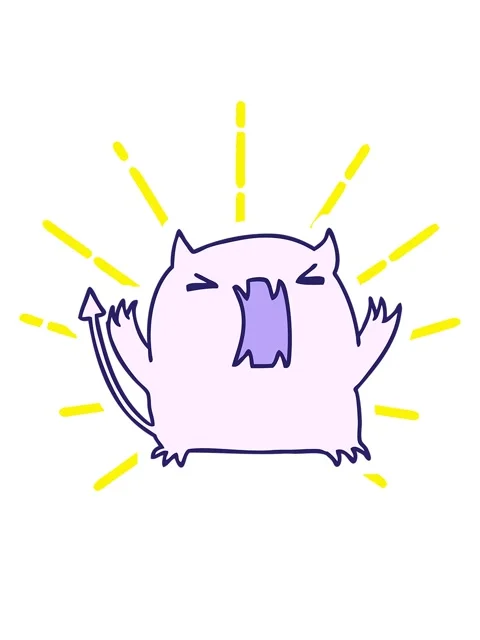 Blinking radial lines animation of cartoon illustration of a cute kawaii devi Video stock 324241393