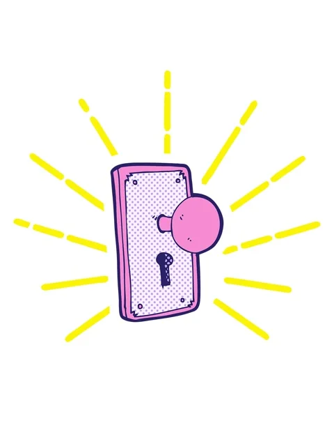 Blinking radial lines animation of cartoon door handle Vidéo 324252596