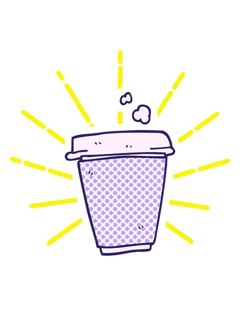Blinking radial lines animation of cartoon doodle coffee cup Stock Footage 324285046