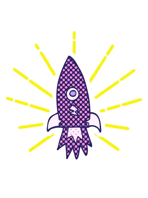 Blinking radial lines animation of cartoon doodle space rocket Stock Footage 324302632