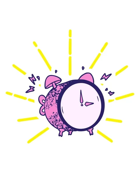Blinking radial lines animation of cartoon ringing alarm clock Stock Footage 324355442