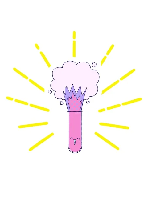 Blinking radial lines animation of cartoon motion chemicals in test tube Video stock 324447720