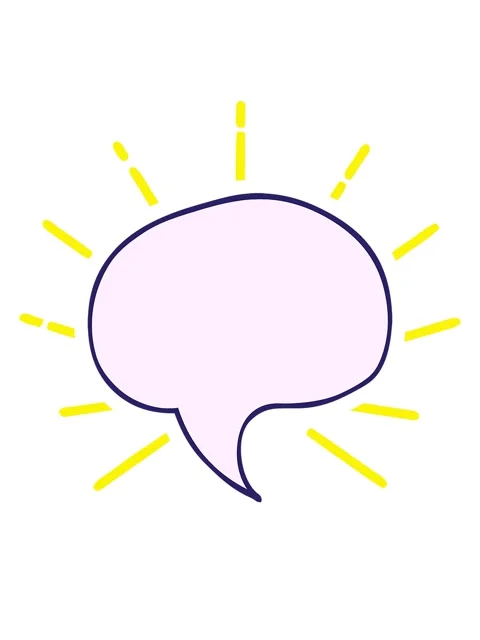 Blinking radial lines animation of cartoon doodle of speech bubble 스톡 동영상 324453181